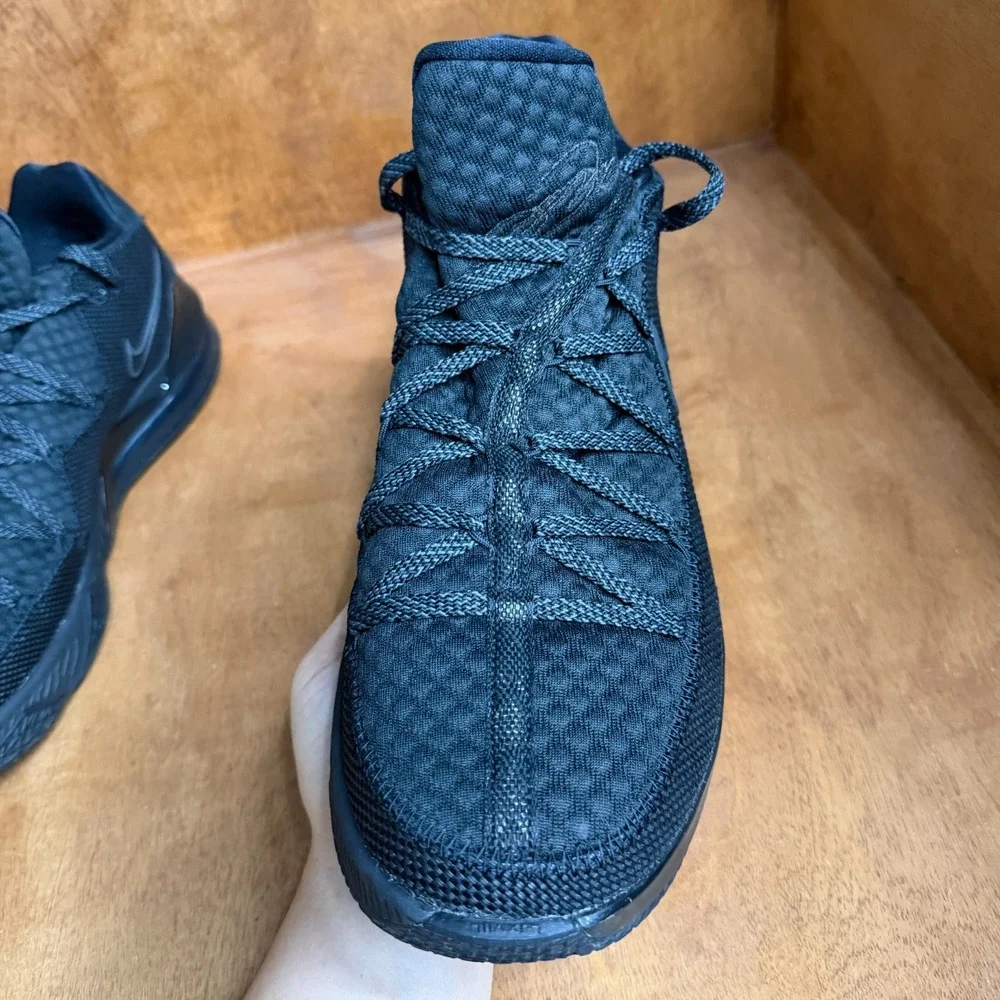 Nike LeBron 17 Low Triple Black Shoes Mens Sz 14 Basketball Sneakers CD5007-003